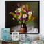 Nature morte bouquet de fleurs d'été - reproduction traditionnelle sur bois-1058105342-1058105343