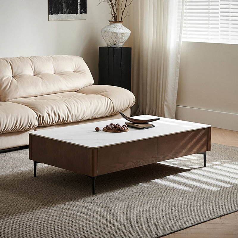 Table basse très simple, Brun