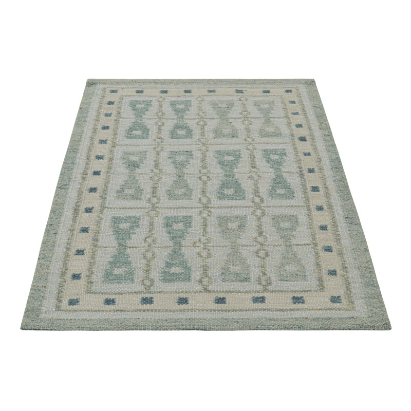 Scandinavian Wool Geometric Area Rug, Rectangle 13' x 19'