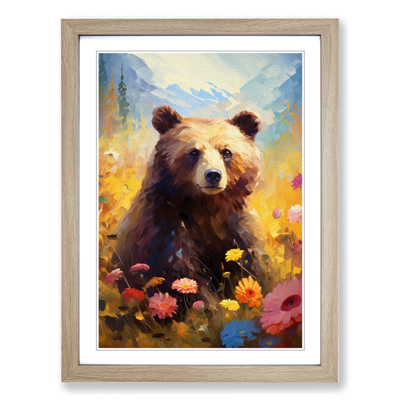 Bear Impressionism Art - Framed Print