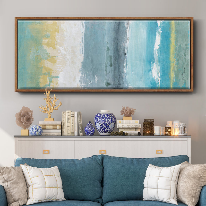 Beach Walk I- Framed Canvas