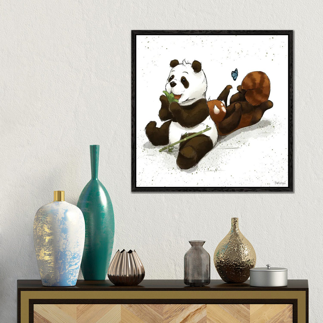 Pandafriends von Holumpa - Galerie-umwickelte Leinwand Giclée auf Leinwand