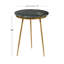 Table d'appoint en céramique avec plateau en marbre noir Erhart