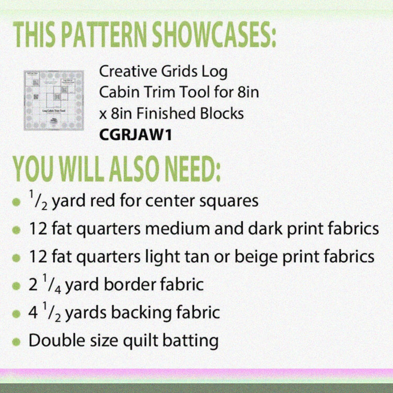 Country Retreat Log Cabin Quilt Pattern