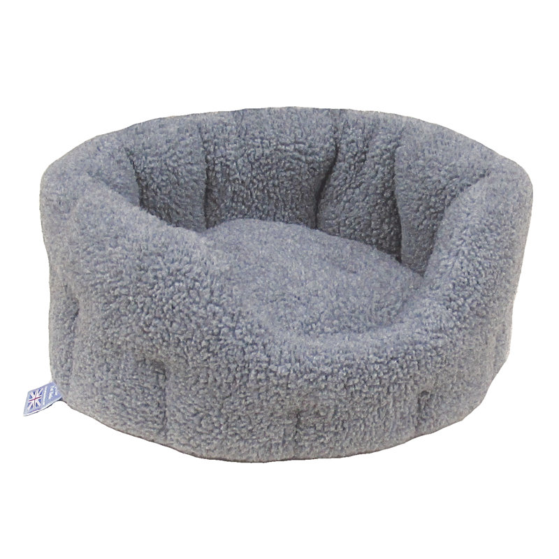 Fritz Fleece Pet Bed, Medium (61cm W x 51cm D), Silver Grey
