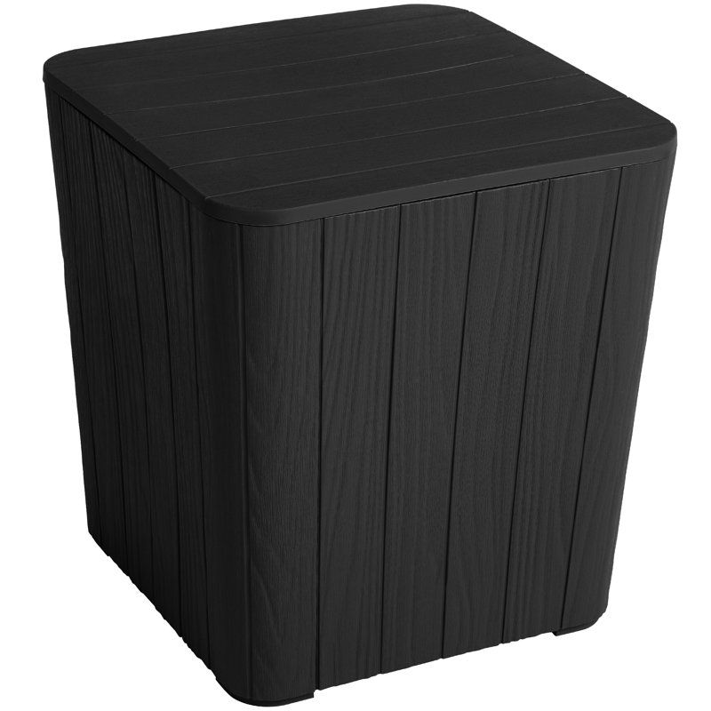 Ebern Designs Ifeta 15.5'' W 11.5 Gallons Water Resistant Resin Deck Box, Black