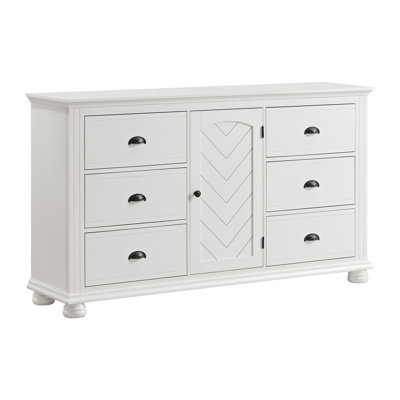 Schauer 6-Drawer Dresser in White
