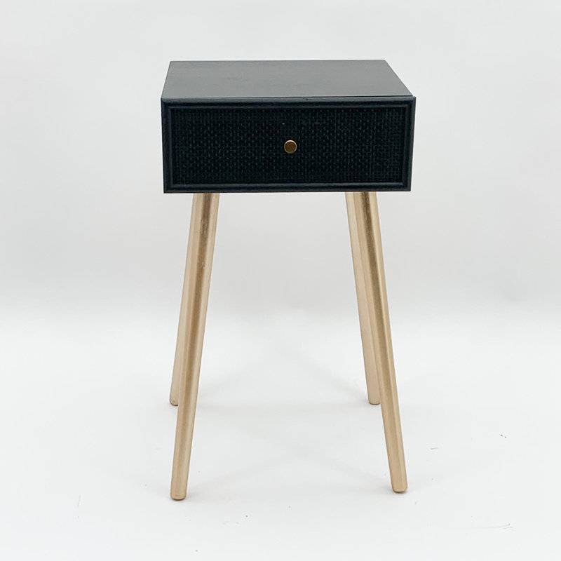 40cm W Solid + Manufactured Wood Bedside Table