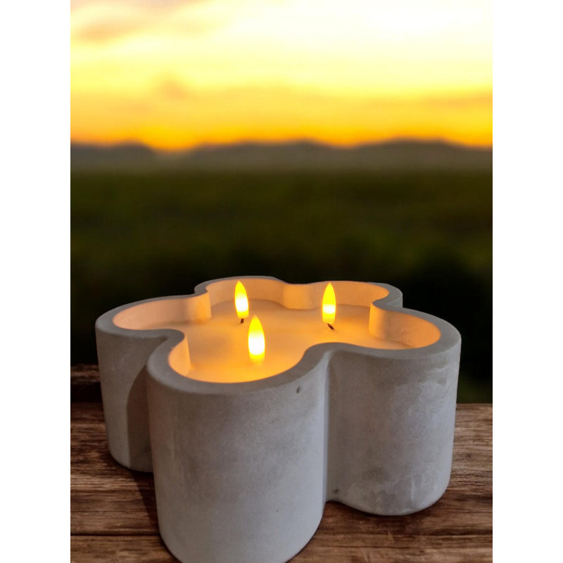 Geko Unscented Flameless Jar Candle with Plastic Holder