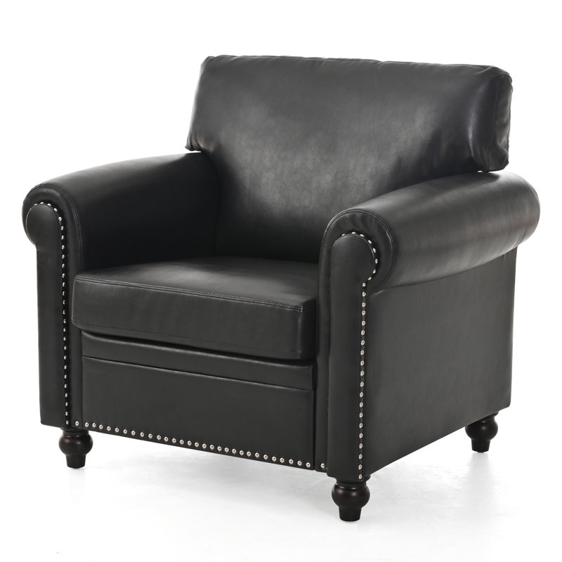 1 Seater Sofa., Black