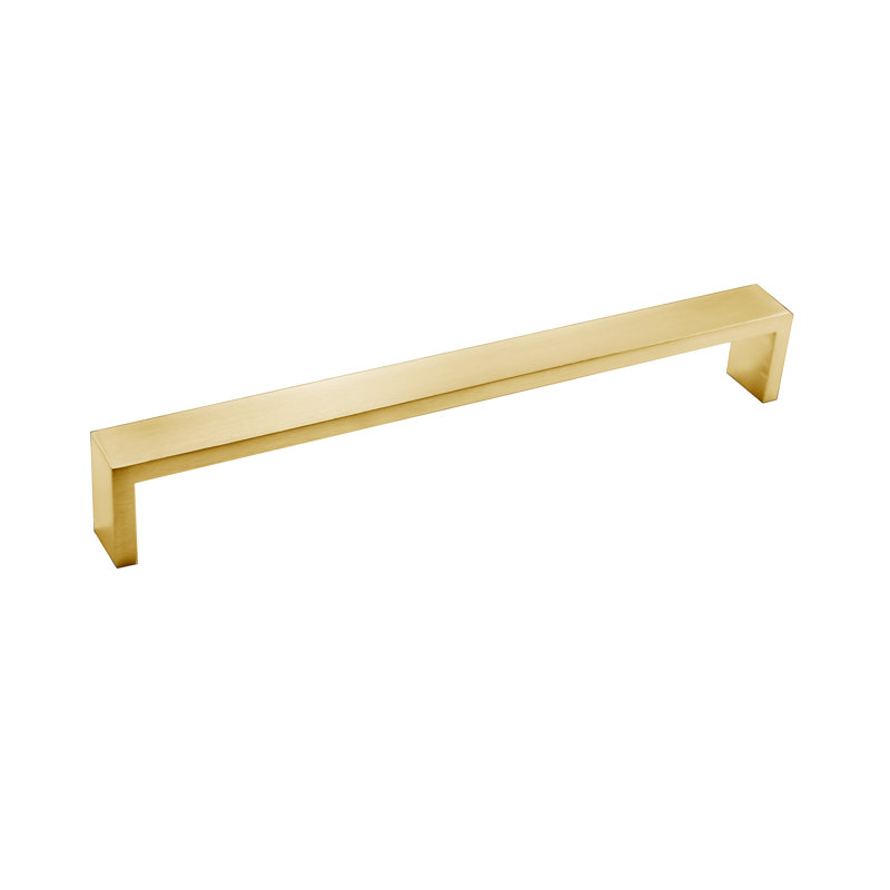 Modern Cabinet Pull, Satin Brass, 7 5/8"