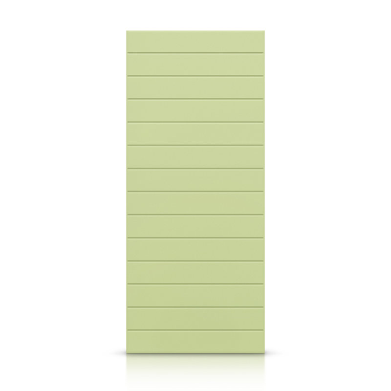 Porte à panneaux en bois massif et manufacturé, 24 po x 80 po, Vert sauge
