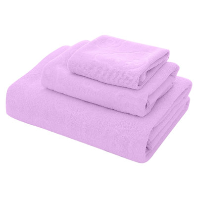Three Sets Of Fibre Bath Towel Towel Towel Absorbent Towel Embossed Bear Bath Towel Beach Towel
