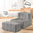 Upholstered Memory Foam Sofa With Ottoman-483778252