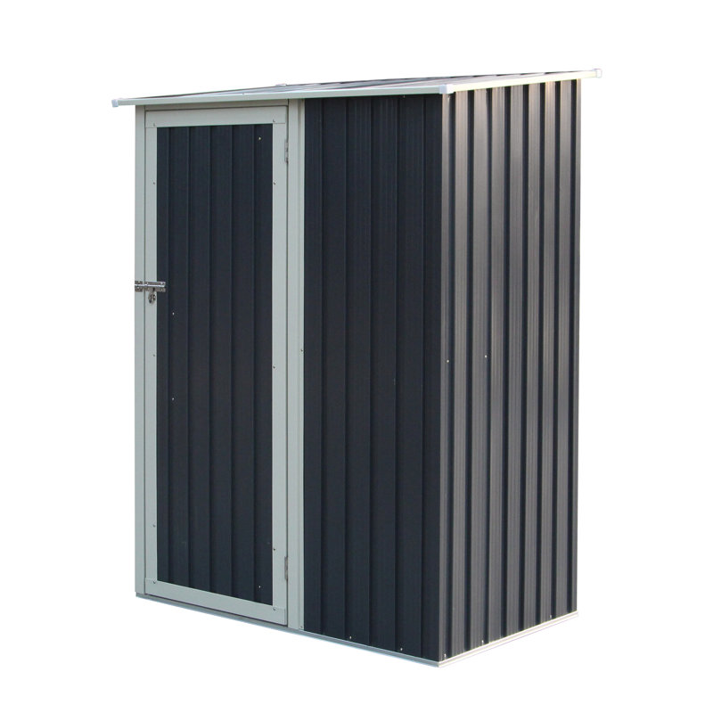 Rowlinson Trentvale 5X3 Metal Pent Shed, Dark Grey