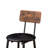 Upholstered Bar Stools with Backrest Set of 3