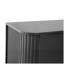 Buffet de rangement ondulé 63 po à deux portes avec tablettes réglables, idéal pour la cuisine, le salon, le couloir - rangement polyvalent (noir)