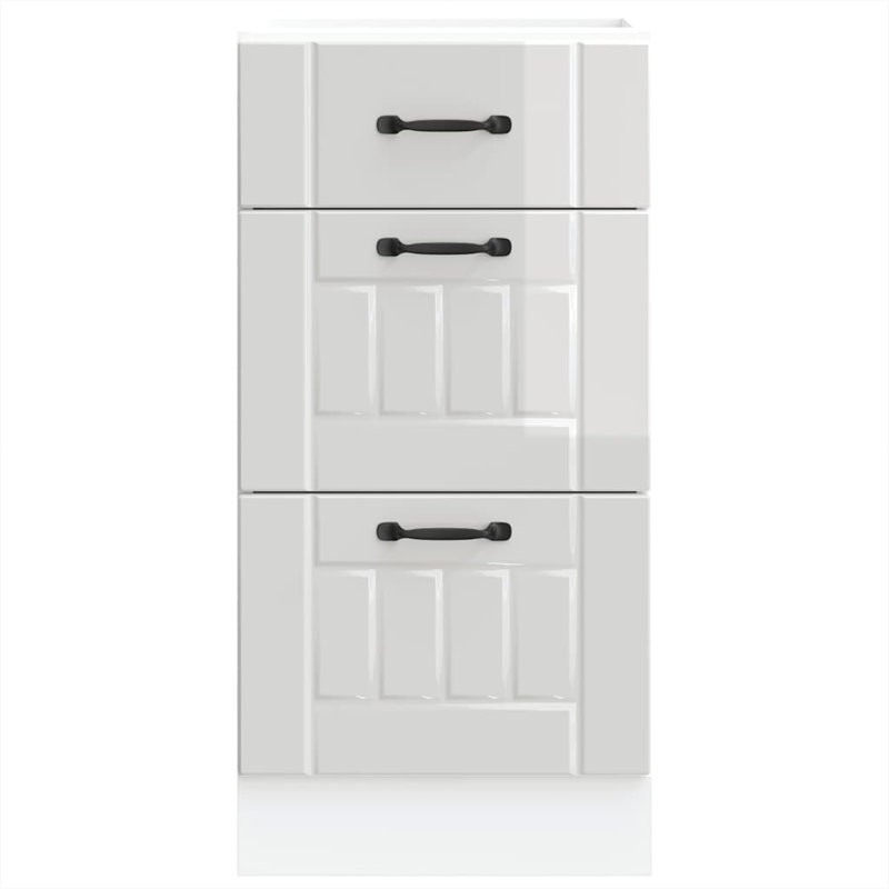 Pieds réglables en bois d'ingénierie vidaXL, Blanc très luisant, H 32,1 po x l 15,7 po x P 18,1 po