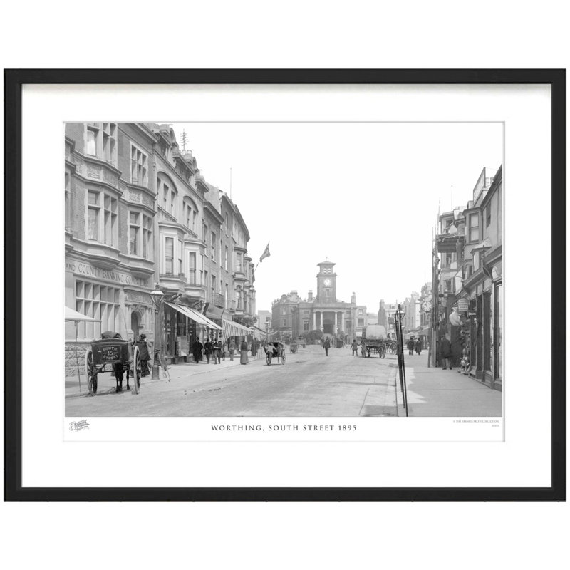 Worthing, South Street 1895 by Francis Frith - Single Picture Frame Print, 45cm H x 60cm W x 2.3cm D