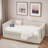 Diamond Grid Velvet Daybed With Usb Charging, Side Pocket And Trundle-1020647452