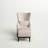 Caistor Upholstered Wingback Chair with Ottoman-306395784