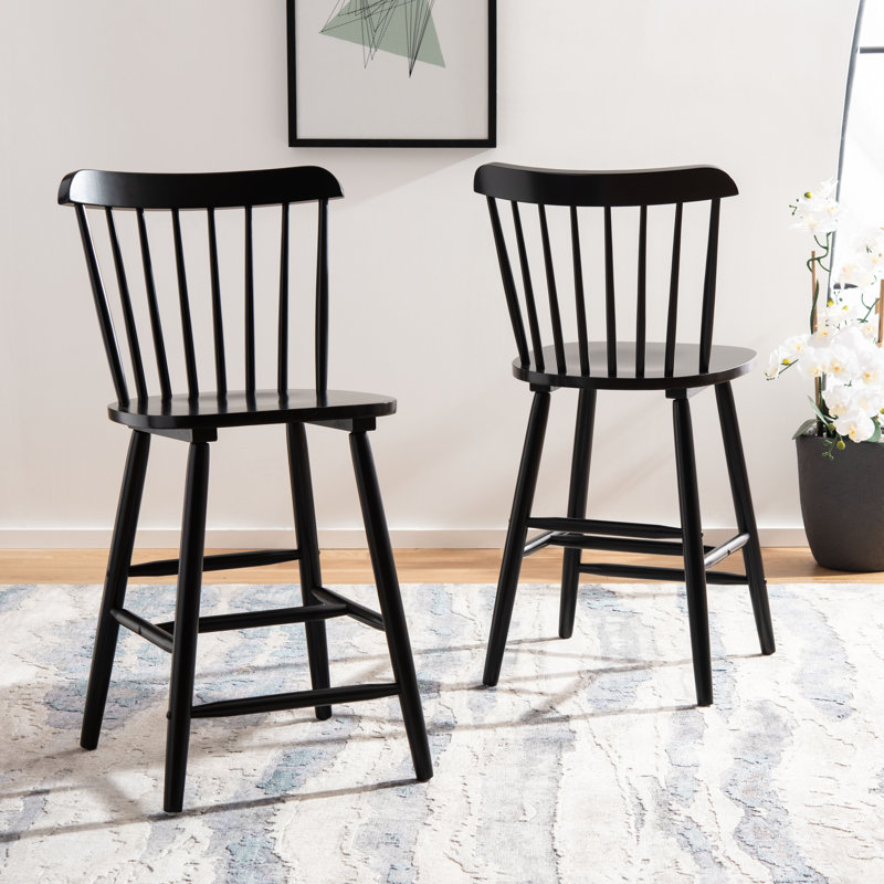 Tabouret Cerian, Tabouret de comptoir (siège d’une hauteur de 24, Noir