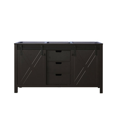 Meuble-lavabo double brun 60 po X P 22 po D