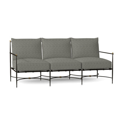 Roma 77" Wide Outdoor Patio Sofa with Cushions