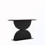 Wooden Console Table With Double Semi-Circles Base