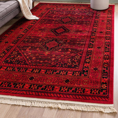 Amro Oriental Red Area Rug