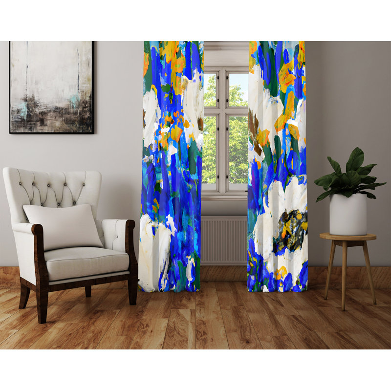 Paire de rideaux semi-transparents Alaeyah, L 56 po x L 78 po