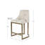 Tabouret de comptoir rembourré H 26 po avec base en métal