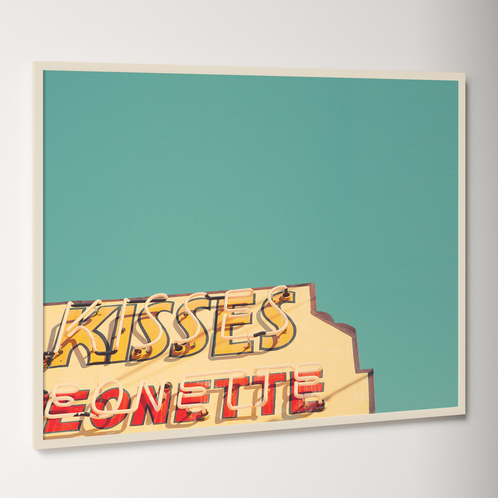 Kisses by Robert Cadloff, 34.25" H x 43.25" W x 0.88" D, Brown