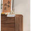 Commode d'appoint italienne de couleur noyer minimaliste