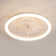 Chisholm 20" 7-Blade Modern Bladeless Caged White Ceiling Fan with Lights and Remote