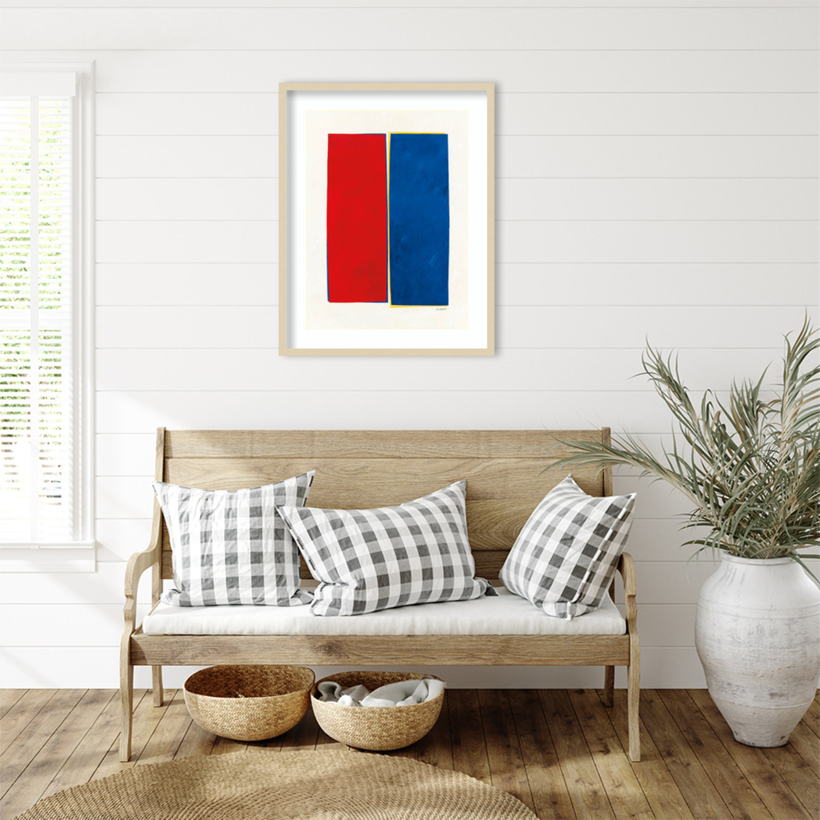 Lealia "Monolithic II" Print, Brown Framed, 33" H x 26" W