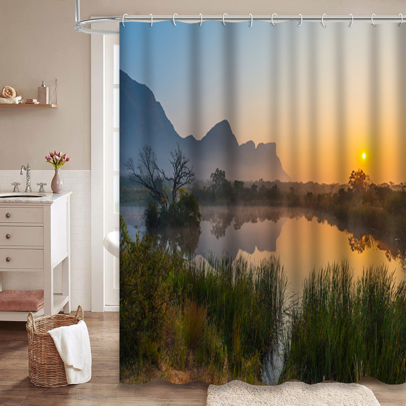 Rideau de douche Sunrise Safari, L 72 po x l 84 po