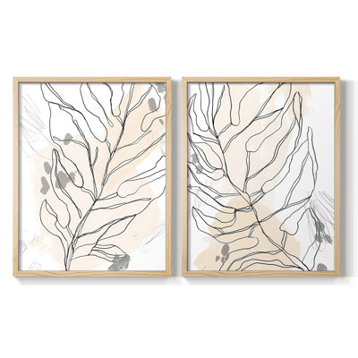 Palm Sketchbook III - reproduction encadrée de qualité supérieure - prête à être accrochée - aucun clou requis - aucun clou requis