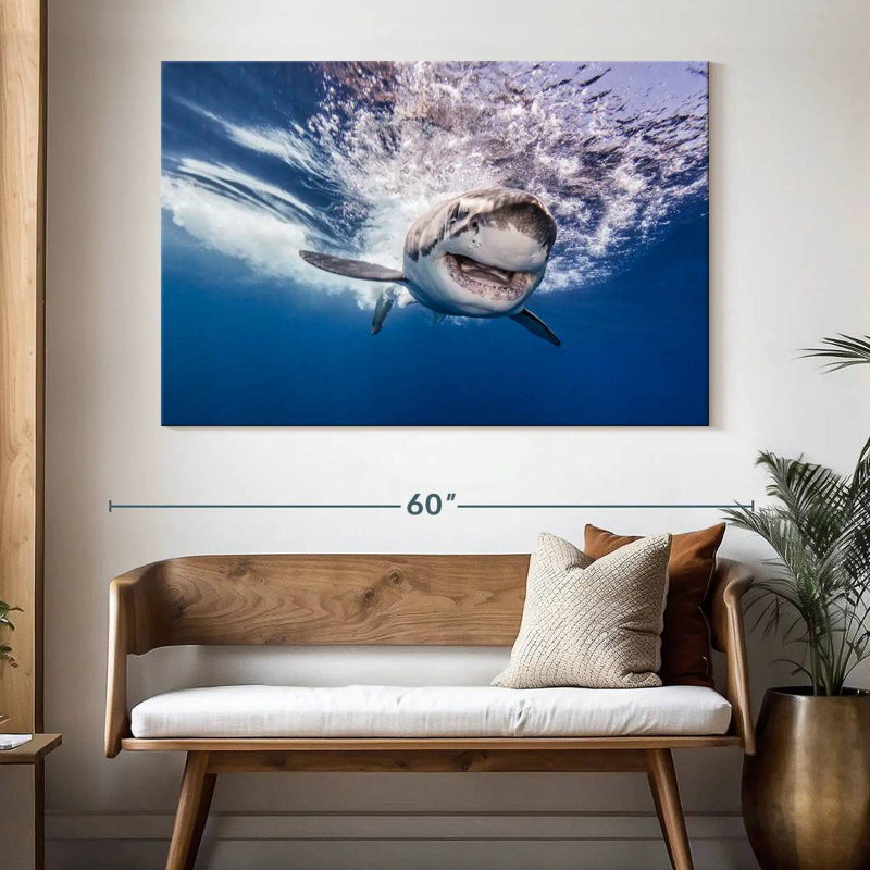 Happy Shark, 34" H x 51" W