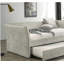Lit de jour simple de style transitionnel 1pc avec salon à accoudoirs évasés avec couchette et fini beige-160883274