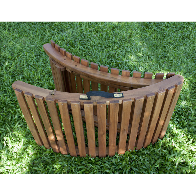 Luiza Outdoor Acacia Wood Chaise Lounge