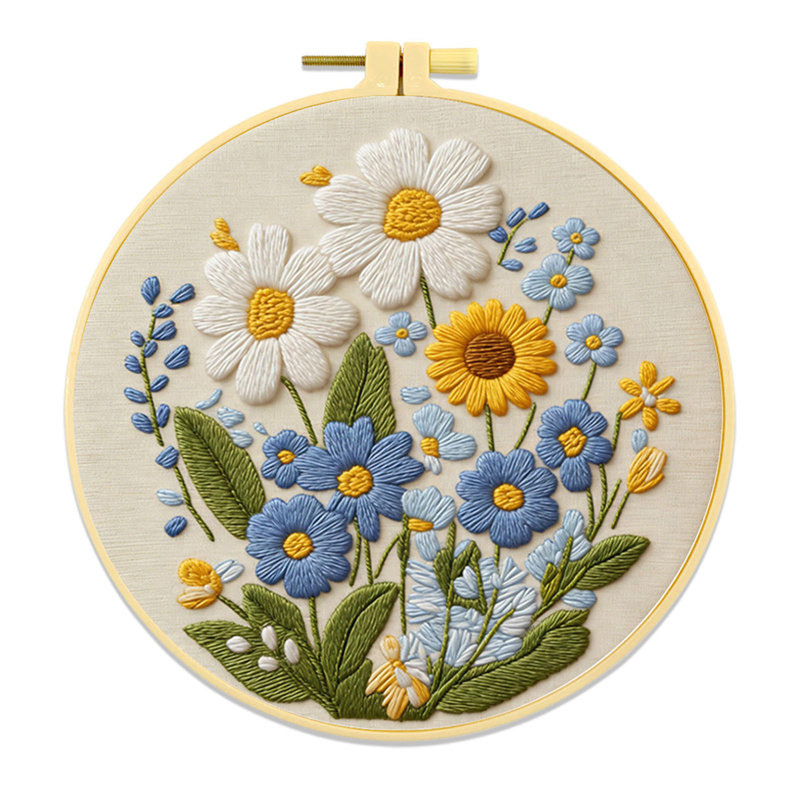 Ensemble de broderie florale pour le salon