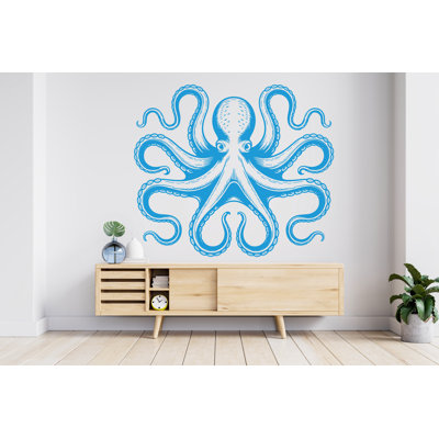 Octopus Wall Decal – Nautical Sea Creature Removable Mural For Living Room, Bedroom & Coastal Decor 872RS