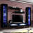 100" Modern Floating Wall Mounted Entertainment Center with 16-Color LED Lighting, High Gloss Finish-213017754