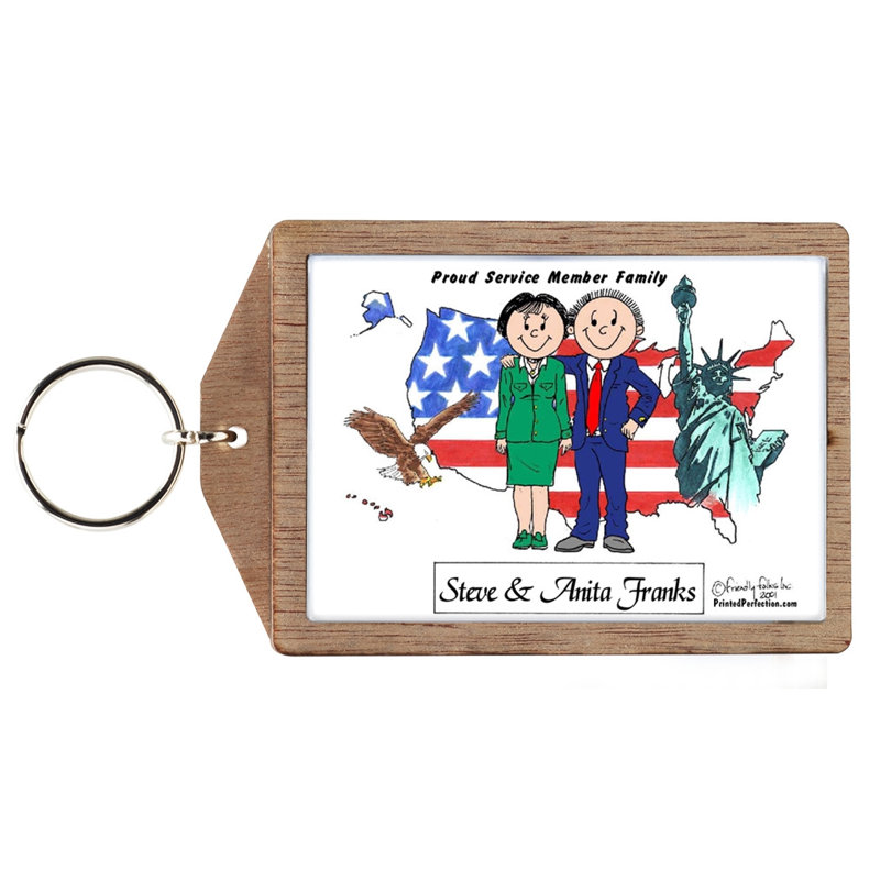 Porte-clés personnalisé Couple patriotique