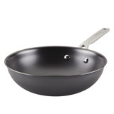 Kitchenaid Nitro Carbon Steel Stir Fry Pan / Wok Pan, Stainless Steel, Induction Suitable, 10 Inch, Gray
