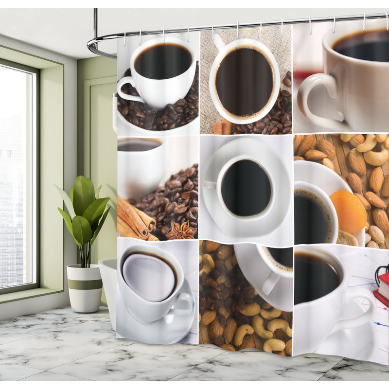Shower Curtain with Hooks Included, 84"H x 69"W