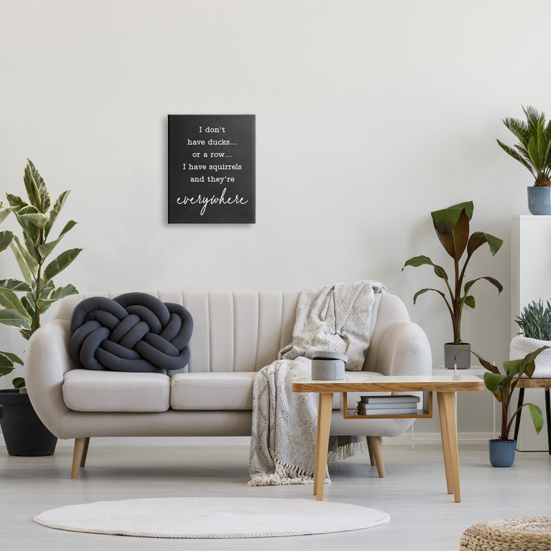 «Witty Ducks In a Row» par lettrage et doublure - impression sur toile tendue, H 20 po x l 16 po x P 1,5 po