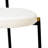 Aide Velvet/Leather Dining Side Chair with Rattan Back and Black Metal Legs – Mid-Century Boho Chair for Kitchen and Dining Room-433425626