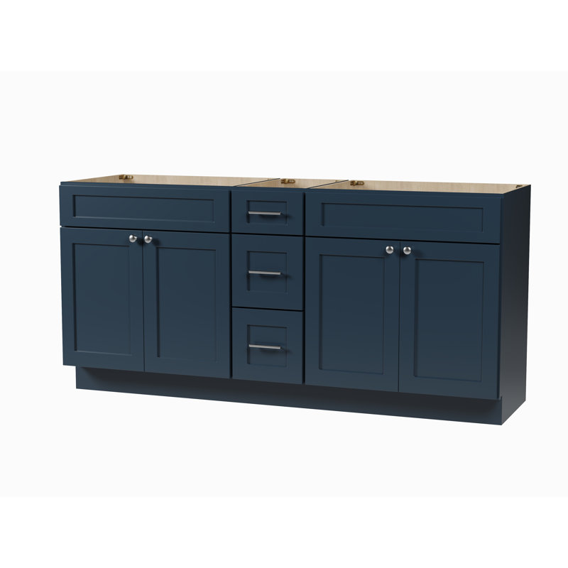 Base de meuble-lavabo double 72 po Disar, Bleu